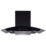 ELICA 90 CM BFCG 900 HAC MS NERO AUTO CLEAN CHIMNEY