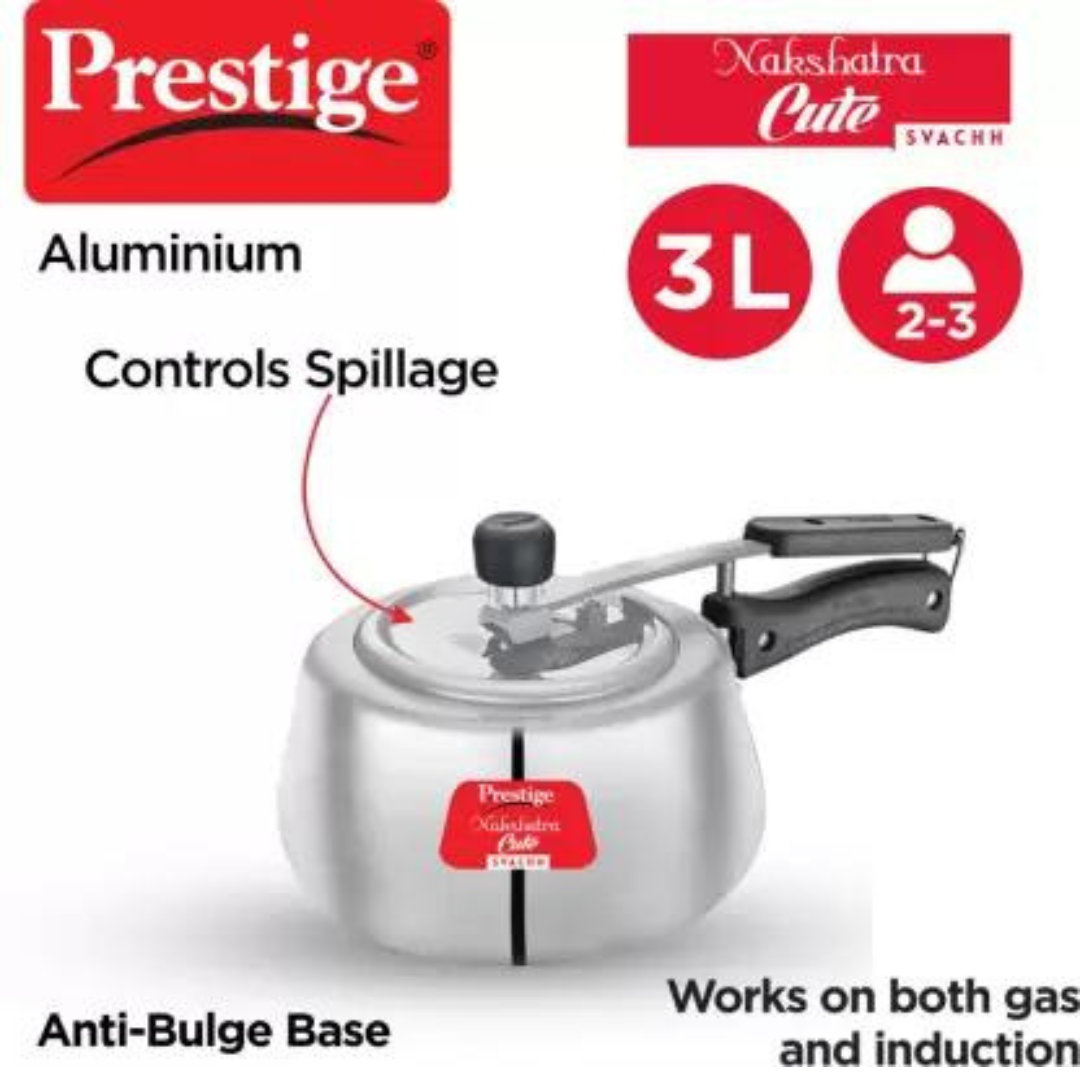 Prestige 3 Ltr Nakshatra Cute Savachh Pressure Cookers (10787)
