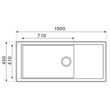 Franke Box EUROPEAN SATIN FINISH (1000x450/40x18) Stainless Steel 1mm European Satin Finish Hand Made Single Bowl Sink 127.0657.315