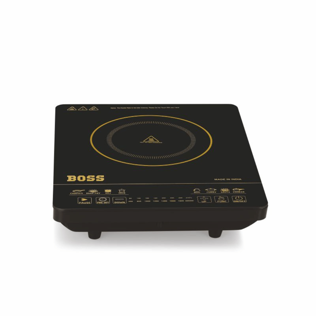 Boss Chef max 2000 Watts Induction Cooktop With Preset Menu Options (B537)