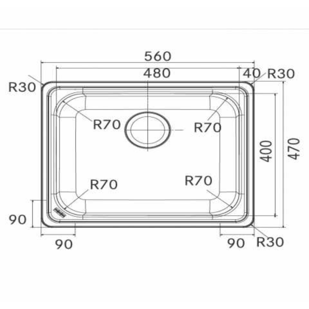 Franke RSX 610-56 Stainless Steel (22x18) Silver EUROPEAN SATIN FINISH Single Bowl Sink 101.0539.492 