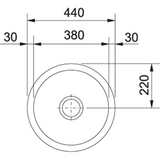 
Franke LUX 610 (440) Stainless Steel 1mm EUROPEAN SATIN FINISH  Round Single Bowl Sink 101.0253.181