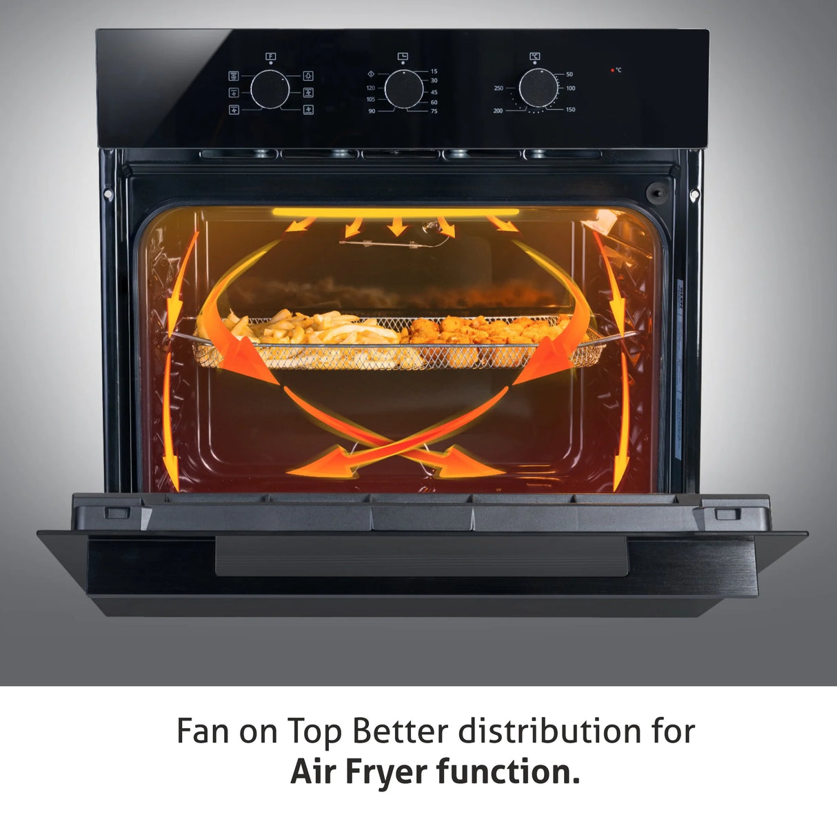 Built-in Air Fryer Oven 60L with Convection Fan 3 Knob Control (BO662AF)