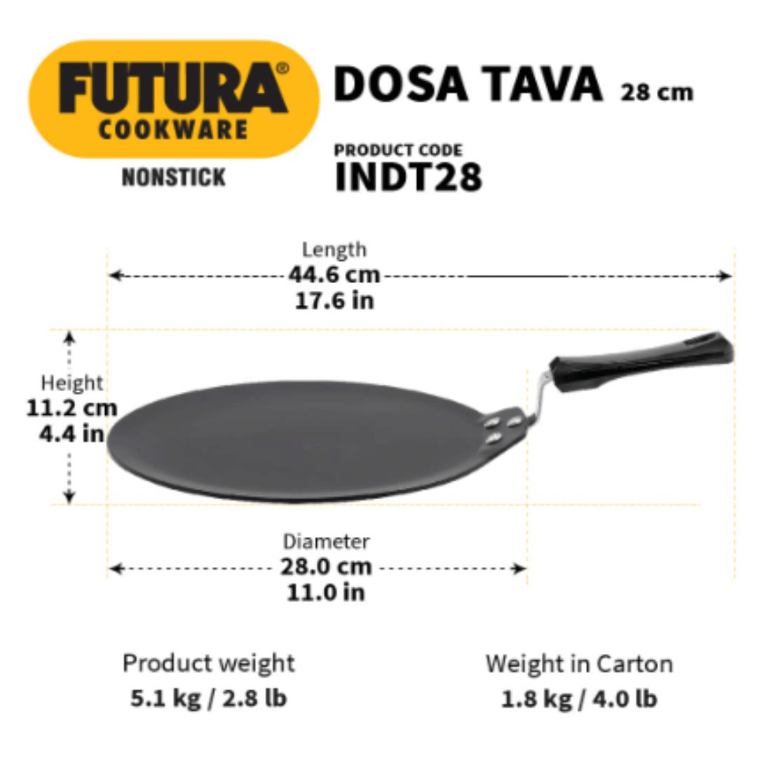 Hawkins 28 cm Non Stick Dosa Tawa, INDT28