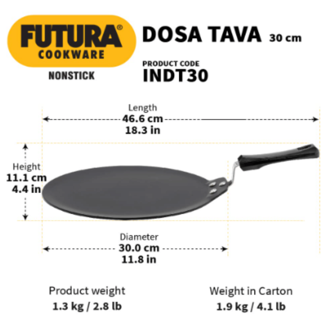 Hawkins 30 cm Non Stick Dosa Tawa, INDT30