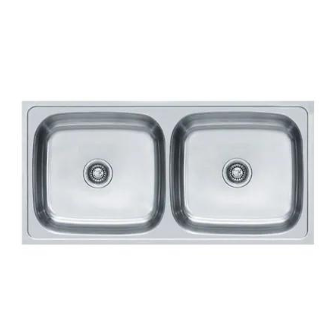 Franke 620 X OMNI (1004x504/40x20)  Stainless Steel European Satin Finish Double Bowl with Drain Board Sink 101.0153.137