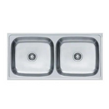 Franke 620 X OMNI (1004x504/40x20)  Stainless Steel European Satin Finish Double Bowl with Drain Board Sink 101.0153.137