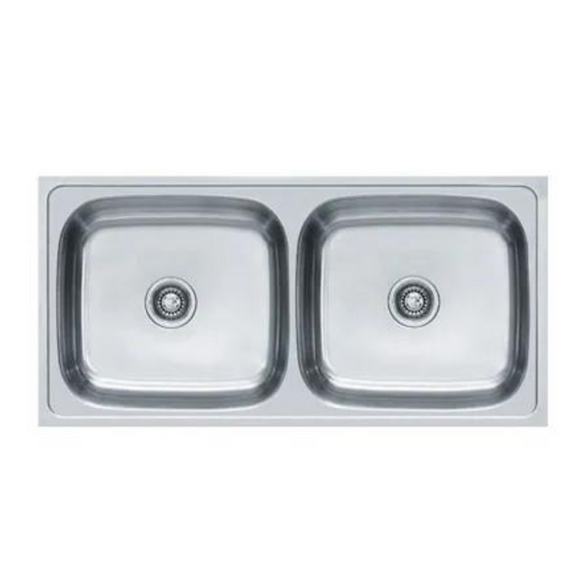 Franke 620 X OMNI (1004x504/40x20)  Stainless Steel European Satin Finish Double Bowl with Drain Board Sink 101.0153.137