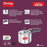 Prestige 2L Nakshtra Svachh Aluminium Spillage Control Pressure Cooker (10729)