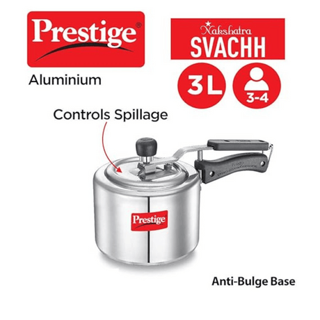 Prestige 3L Nakshtra Svachh Aluminium Spillage Control Pressure Cooker (10730)