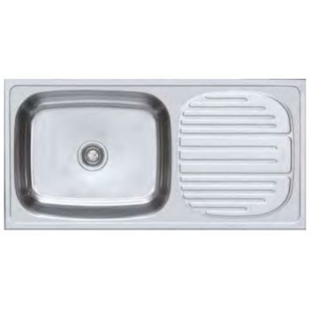 Franke 611 X GRAND (1104x504/44x20)  Stainless Steel 1mm European Satin Finish Single Bowl with Drain Board Sink 101.0613.477
