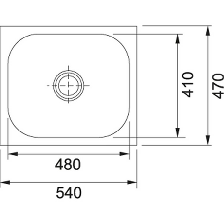 Franke 610 X INSTI (600x 468/24x18) Stainless Steel 1mm European Satin Finish Single Bowl with Drain Board Sink 101.0153.081
