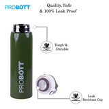 Probott Icon 750ml Thermos Sipper Bottle, Stainless Steel Vacuum Insulated Flask | Hot & Cold | Leak-Proof | Green | Eco-Friendly | PB 750-22