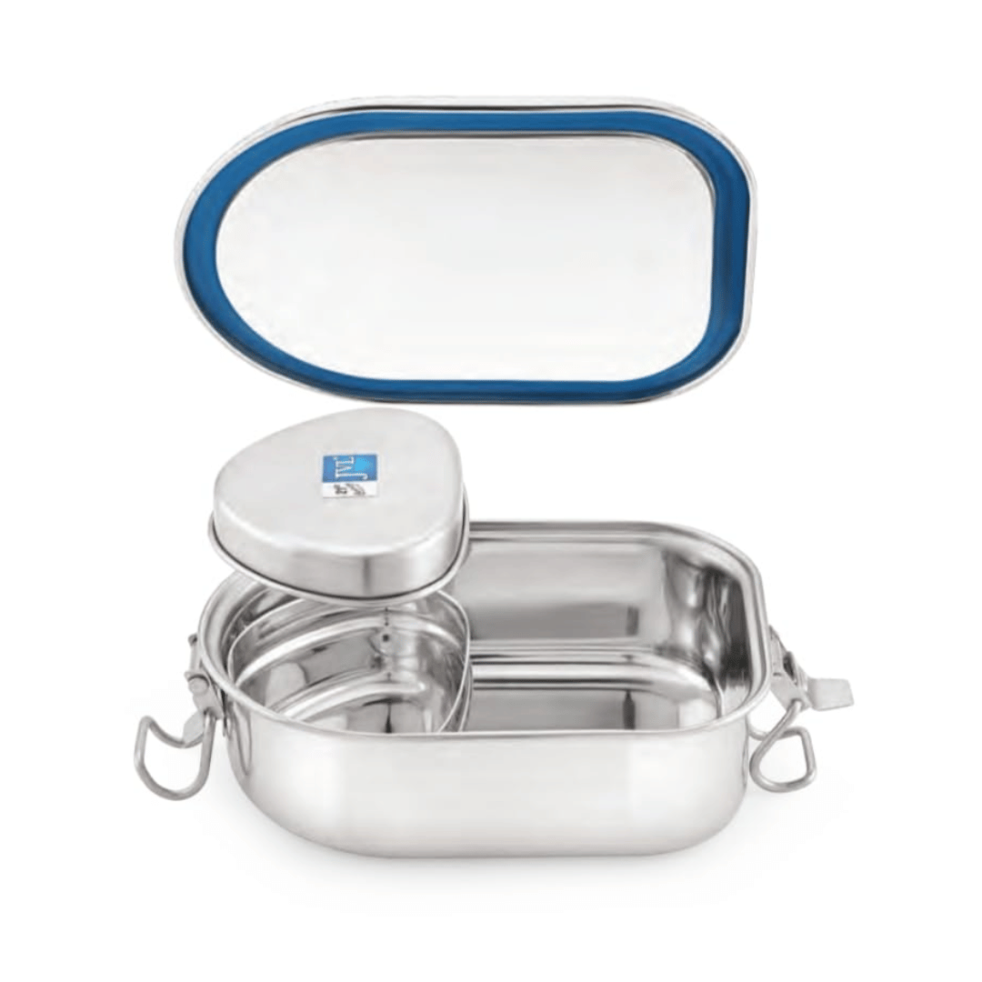 JVL Stainless Steel Matrix Leakproof Lunch Box With Inner Plate 500ml 
(MLP-1C )