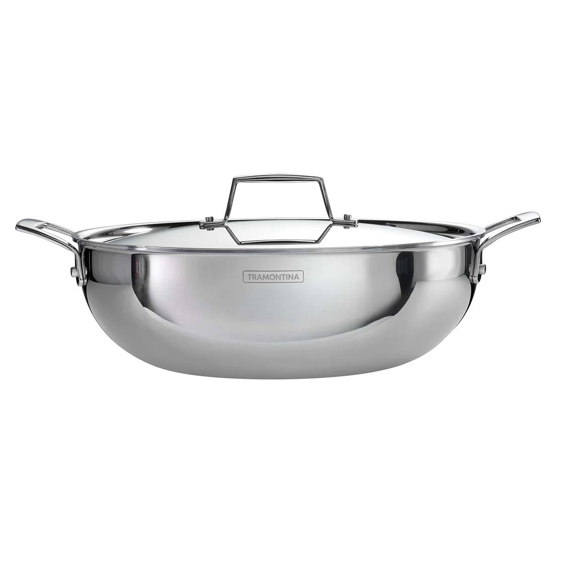 Tramontina Aeion 24cm Triply Kadai with SS Lid