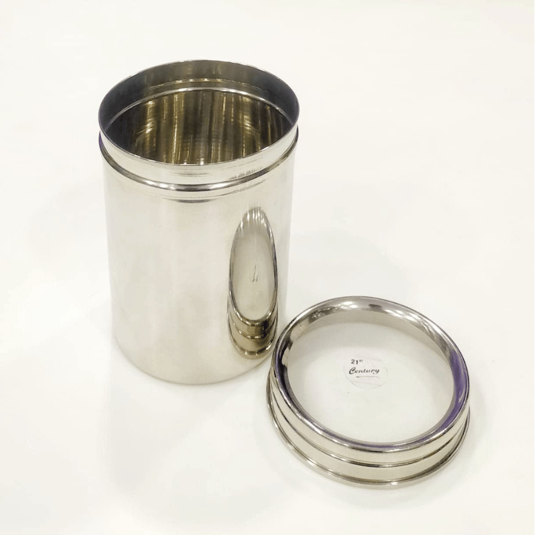 JVL Stainless Steel 1250ml Vintage Clear Air Tight Canister With See Through Lid (VCC-3) 