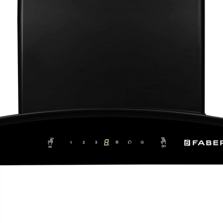 Faber Everest SC TC HC BK 60 1200m3/hr Auto Clean Wall Mounted Chimney Filterless technology 3 Speed Gesture Touch Control Black Finish