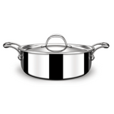 Stahl 2.2 Litre Triply Stainless Steel Cook & Serve Casserole with Lid, 4820