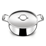 Stahl 2.4 L Triply Stainless Steel Sauce Pot with Lid, Belly Casserole, Biryani Pot with Induction Basem, 4178