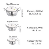 JVL Stainless Steel 850ml