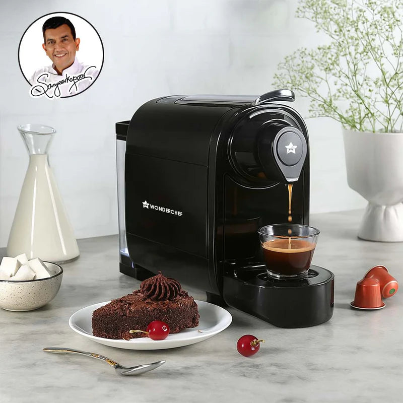 Regalia Capsule Coffee Machine with Frother | Perfect Coffee Base | Compatible with Starbucks and Coffeeza Capsules | 3 Coffee Shot options - Ristretto, Espresso, Lungo | Patented Capsule Ejection System | 1400W