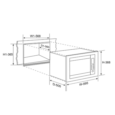 Glen MO 678 Built-In-Microwave 