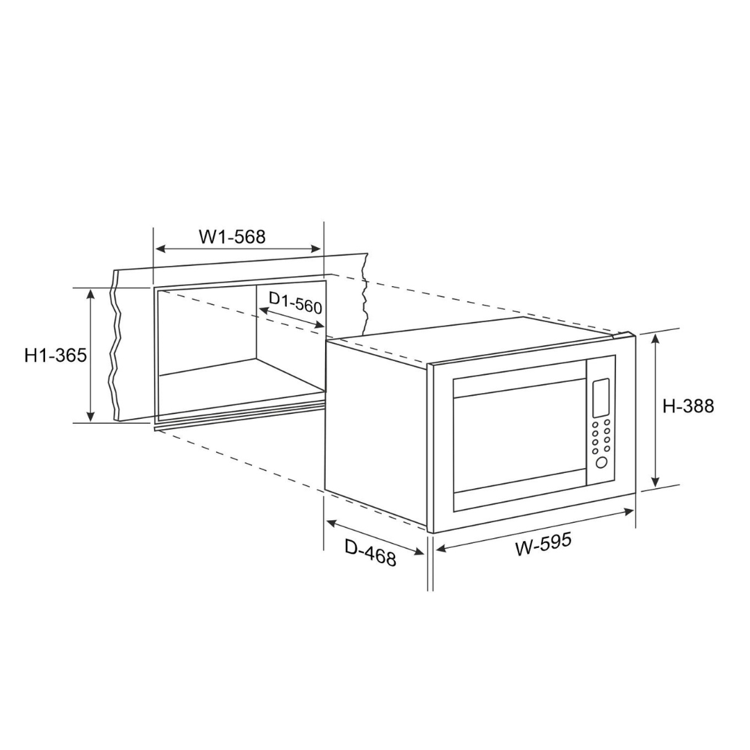 Glen MO 679 Built-In-Microwave