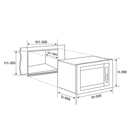 Glen MO 679 Built-In-Microwave