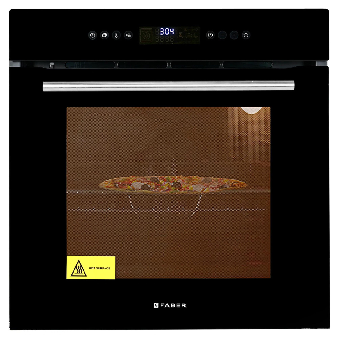 Faber FPO 621 BK 60 cm 83 Liters Built-In Oven 10 cooking Functions Sensor Touch Interface Auto Black Glass Finish
