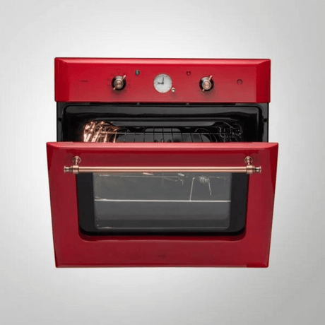 KAFF CLOV 6 RD Built in Ovens with True Convection (Red Retro Finish)