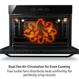 Built-in Air Fryer Oven 90L with Turbo Fan 12 Functions Touch Control (BO-655AFT90)