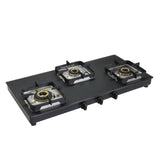 Thar 3 Burner Matte Glass Cooktop Manual Ignition