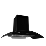  Smart On & Intelli Auto-Clean | Silent Kitchen Chimney with Filterless Technology (Black)