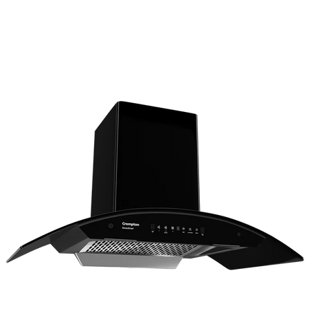  Smart On & Intelli Auto-Clean | Silent Kitchen Chimney with Filterless Technology (Black)