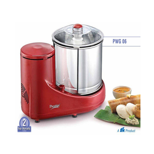 Buy PRESTIGE WET GRINDER PWG 06 200W
 at the lowest price in India at Apnidukaan.com, Save UPTO 50% Off, All India Free Shipping, Click here to see all of our exclusive deals.

