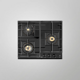 KAFF MFBX 603 Built-in Hob Full Brass 3 Burners Flame Failure Device Square Drip Tray