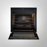 OV81 ZNSCN 81L Extra Large Built-in Electric Oven with 3D Hot Air, 14 Functions, Soft Close, LED Knob – Half Mirror Glass Finish