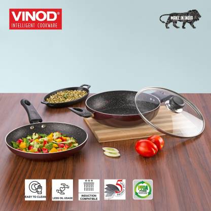 Vinod 2 Pieces Supreme Induction Bottom Cookware Set  (Aluminium, 2 - Piece)