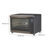 52RCD DIGI 52L Semi-Digital OTG 1800W – Oven Toaster Griller with 8 Preset Menus, Dehydrator, Fermentation & Convection