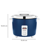 SR-WA18H(SB) 1.8L Electric Rice Cooker – Tri-Ply Stainless Steel Pan, Non-Stick Bowl, Keep Warm Function, Blue