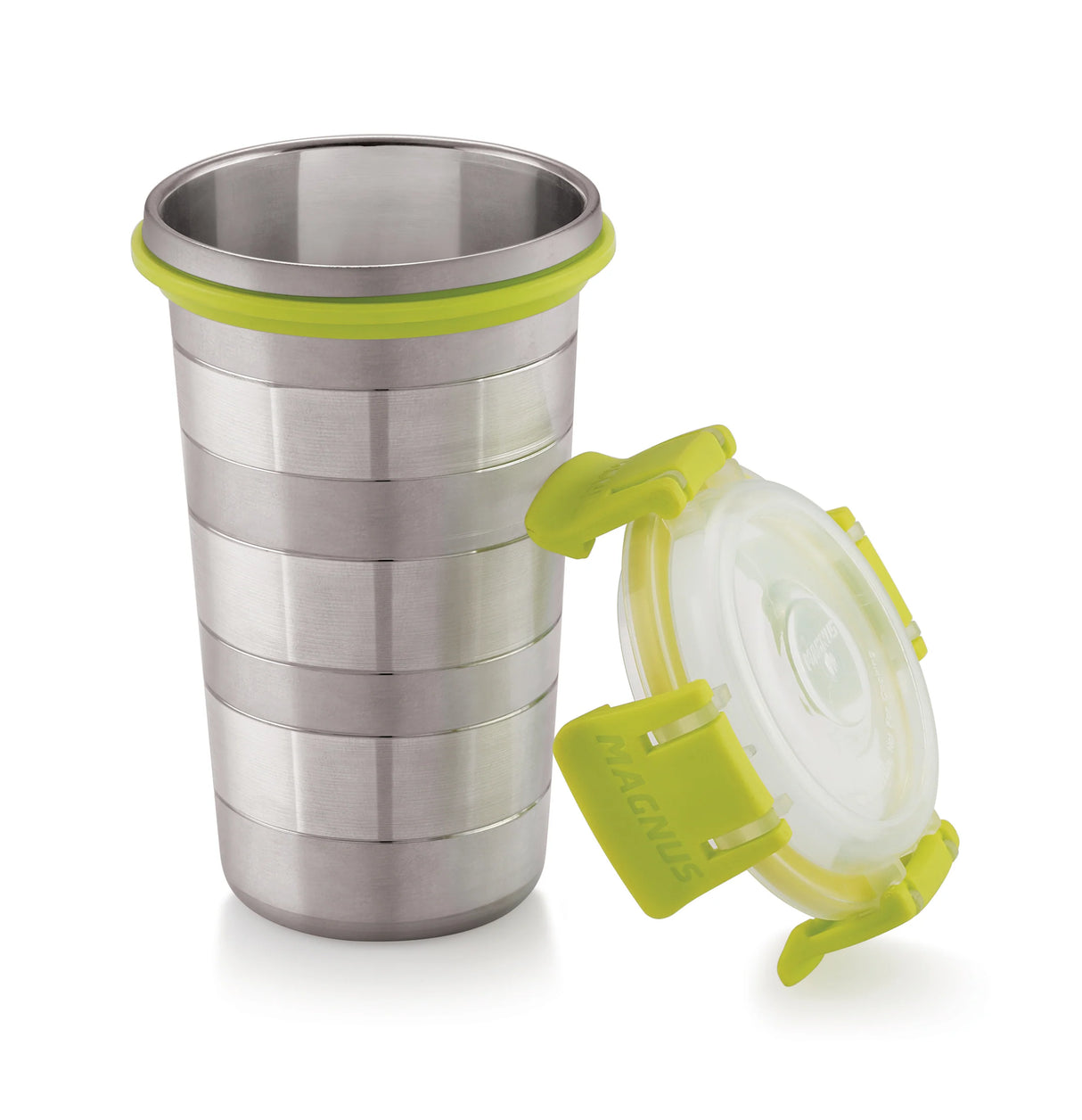 Stainless Steel Designer Klip Lock Tumbler with Lid & Straw – 350ML Leak-Proof Travel Mug for Office, Kids, Juice, Buttermilk | BPA-Free, Airtight, Dishwasher Safe