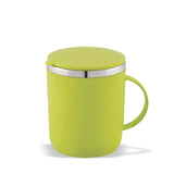 Espresso Mug | Green Stainless Steel Coffee Mug 300ML With Lid and Handle | Wide Mouth Mug Keeps Beverages Hot & Cold 300ML