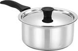 Bergner 3 Layers Capsuled Bottom Essential Stainless Steel Saucepan with Stainless Steel Lid, 500 ml