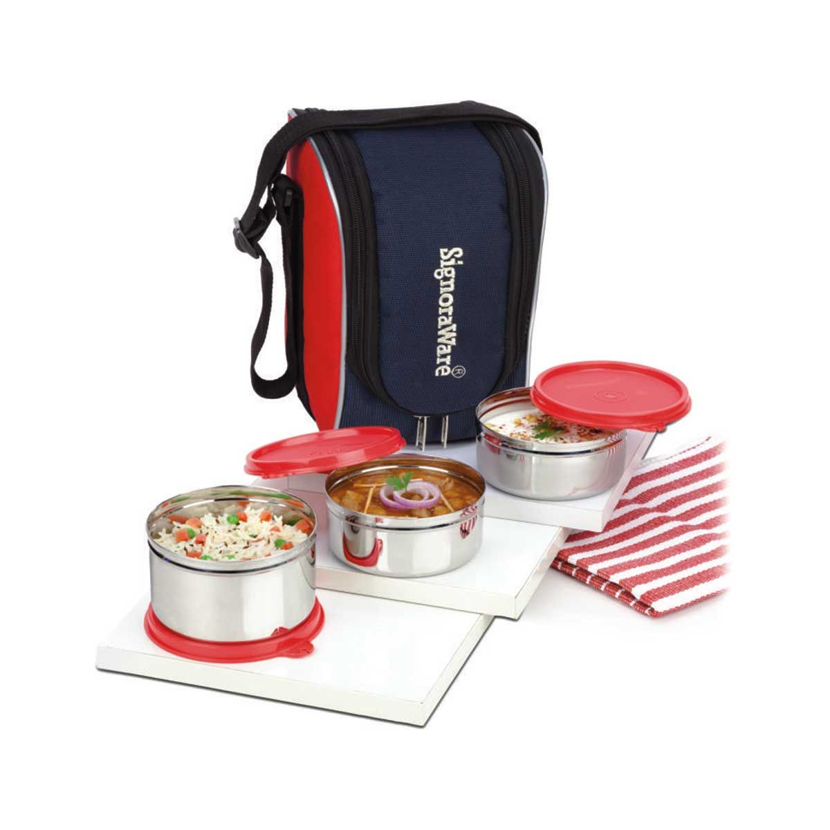 Signoraware Executive Maxx Fresh Medium Steel Lunch Box