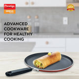 Prestige Omega Deluxe Aluminium Induction Base Non-Stick Omni Tawa, 30 cm (Red) 36719