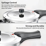 Prestige Tri-Ply Svachh Outer Lid Pressure Cooker Combi Pack 20733