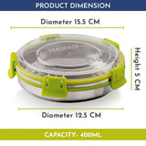 Klip Lock Stainless Steel Airtight Leakproof Storage Container 400ML – Chocolate Container, Ideal Lunch Box for Office Men, Women & Kids, Premium Kitchen Accessories