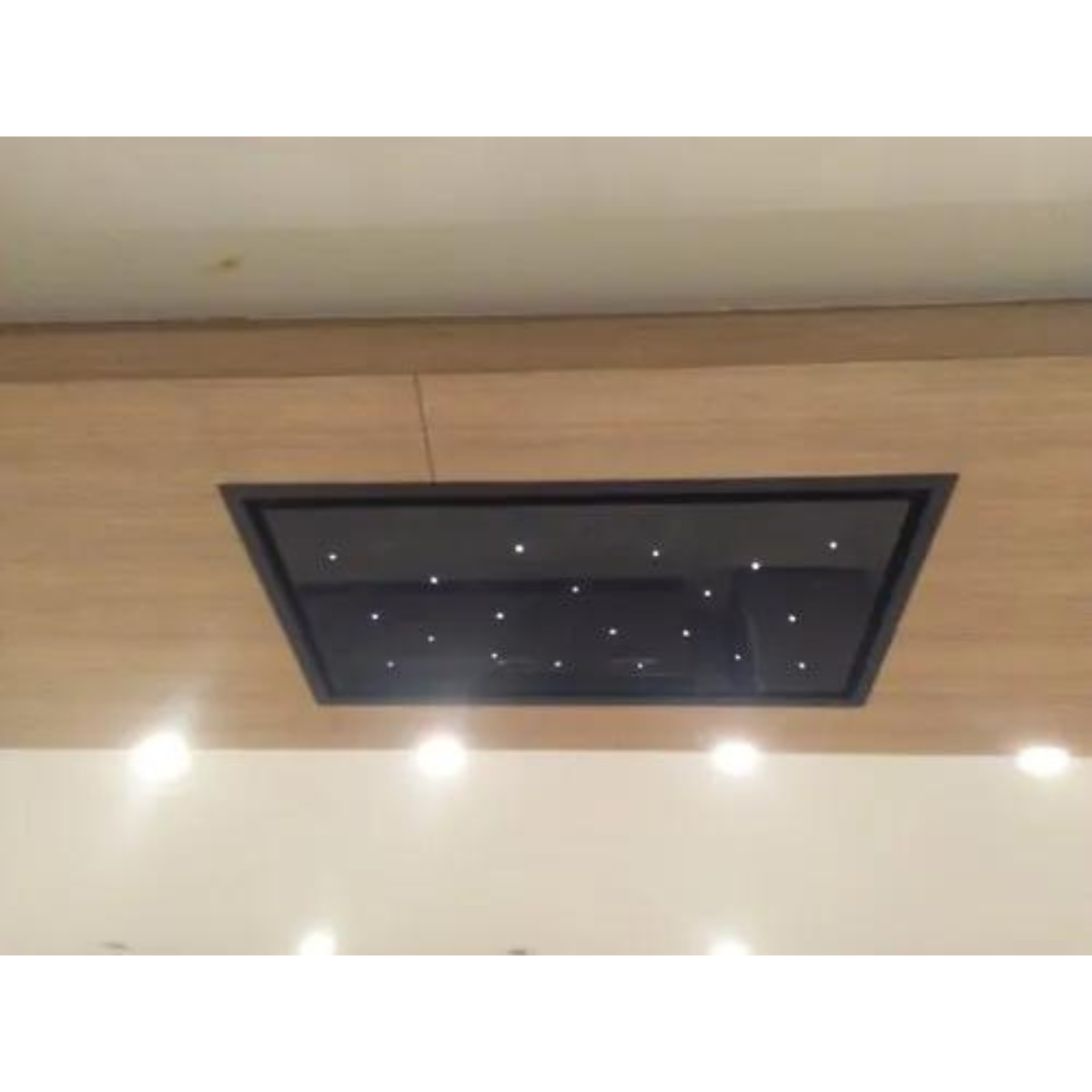 Hafele CELENA 90CM Black Full Tempered Glass Design Remote Control Ceiling Hood High Suction 534.80.998