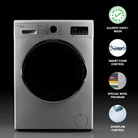 Hafele MARINA 7012 W 7kg Fully-Automatic Front Loading Washing Machine with In-Built Heater Anti Allergenic Programme 15 Smart Wash Programs 1200RPM Spin Speed White 533.93.030