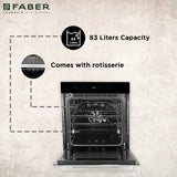 Faber Built in Oven FBIO 83L 15F BK 